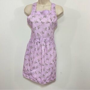 Crewcuts Zebra Apron Dress NWT Girls size 12 Purple cotton smocked back